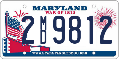 MD license plate 2MD9812