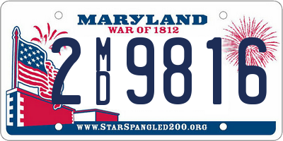 MD license plate 2MD9816