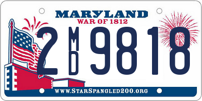 MD license plate 2MD9818