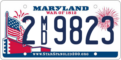 MD license plate 2MD9823