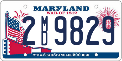 MD license plate 2MD9829