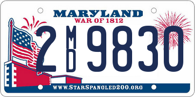 MD license plate 2MD9830