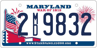 MD license plate 2MD9832