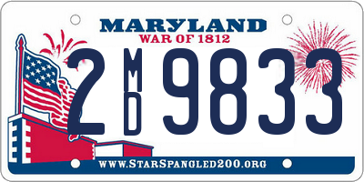 MD license plate 2MD9833