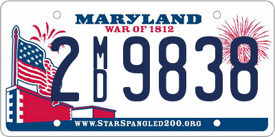 MD license plate 2MD9838