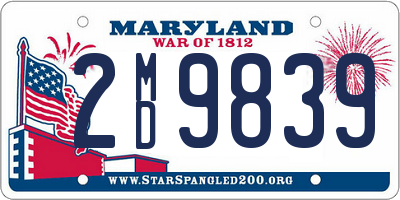 MD license plate 2MD9839