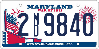 MD license plate 2MD9840