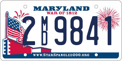 MD license plate 2MD9841