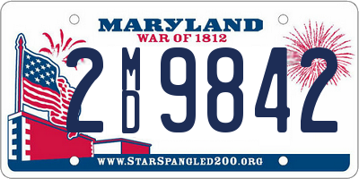 MD license plate 2MD9842