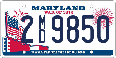 MD license plate 2MD9850