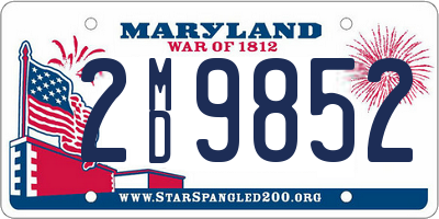 MD license plate 2MD9852