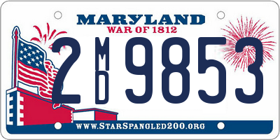 MD license plate 2MD9853