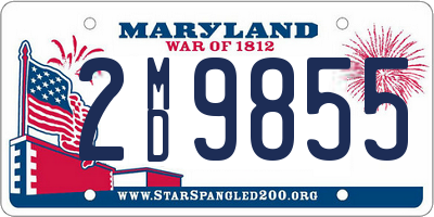 MD license plate 2MD9855