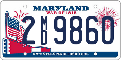 MD license plate 2MD9860