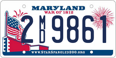 MD license plate 2MD9861