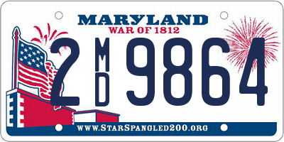 MD license plate 2MD9864