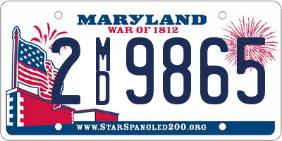 MD license plate 2MD9865