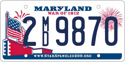 MD license plate 2MD9870