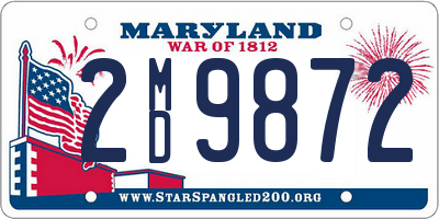 MD license plate 2MD9872