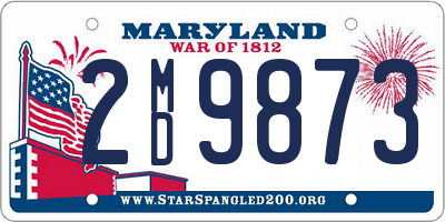 MD license plate 2MD9873