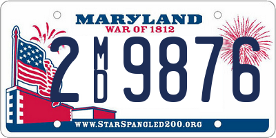 MD license plate 2MD9876