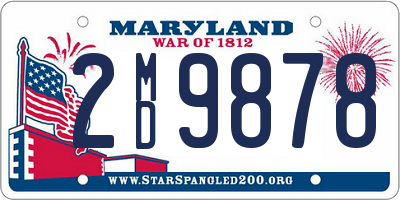 MD license plate 2MD9878