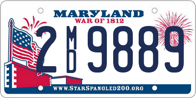 MD license plate 2MD9889