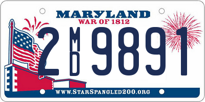 MD license plate 2MD9891