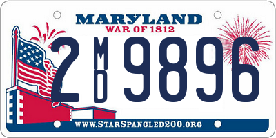 MD license plate 2MD9896