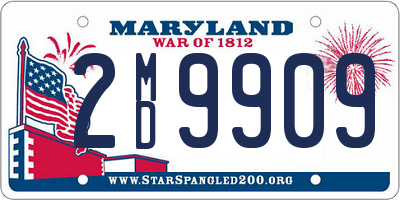 MD license plate 2MD9909