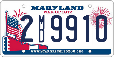 MD license plate 2MD9910