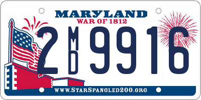 MD license plate 2MD9916