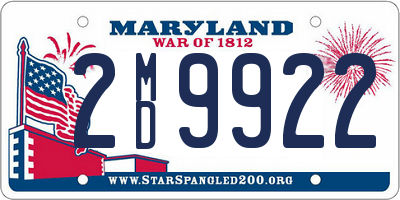 MD license plate 2MD9922