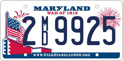 MD license plate 2MD9925