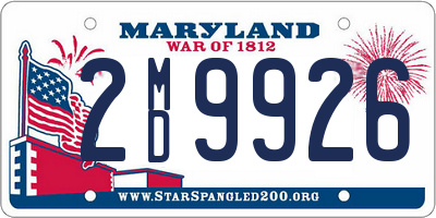 MD license plate 2MD9926