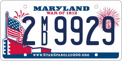 MD license plate 2MD9929