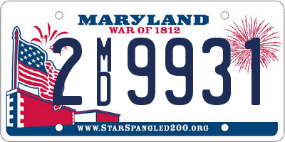 MD license plate 2MD9931