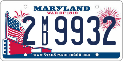 MD license plate 2MD9932