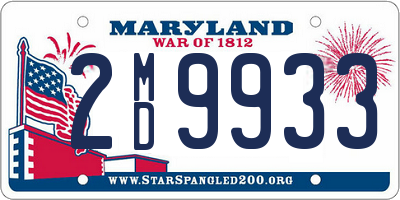 MD license plate 2MD9933