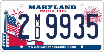 MD license plate 2MD9935