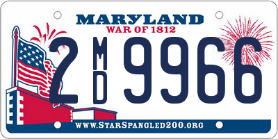 MD license plate 2MD9966