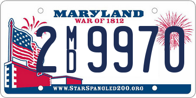 MD license plate 2MD9970