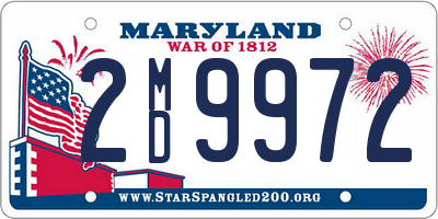 MD license plate 2MD9972