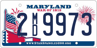 MD license plate 2MD9973