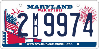 MD license plate 2MD9974