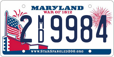 MD license plate 2MD9984