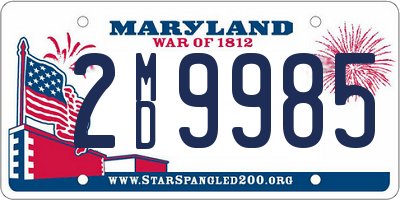 MD license plate 2MD9985