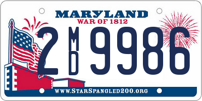 MD license plate 2MD9986