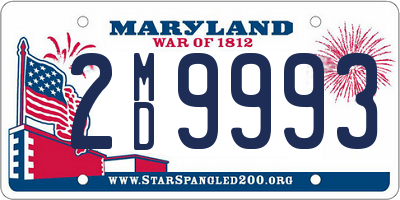 MD license plate 2MD9993