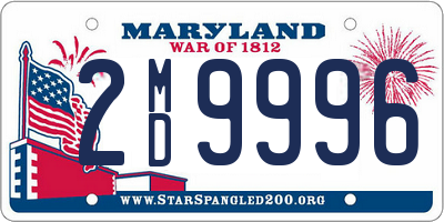 MD license plate 2MD9996